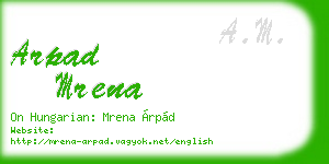 arpad mrena business card